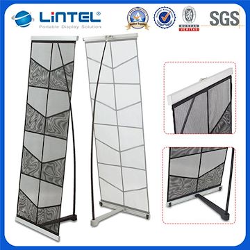 加强落地型L型尼龙折叠双排网架，铸铁底脚资料架，展示架，文件架